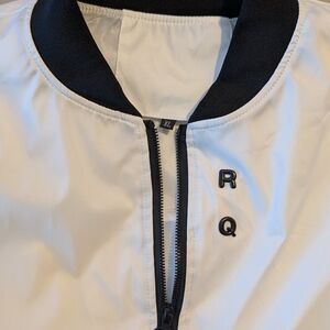 & Other Stories White and Black Bomber Jacket